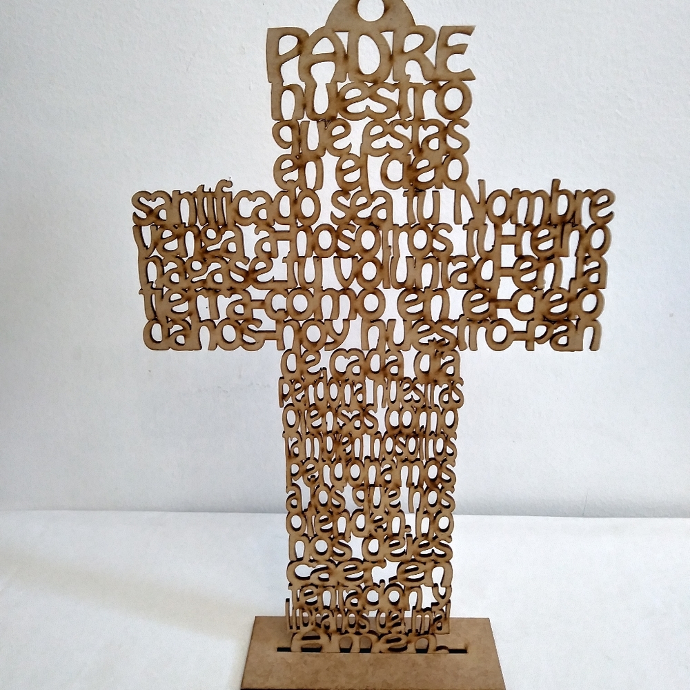First Communion Centerpiece. Baptism Cross Our Lord's Prayer cross. Party favors